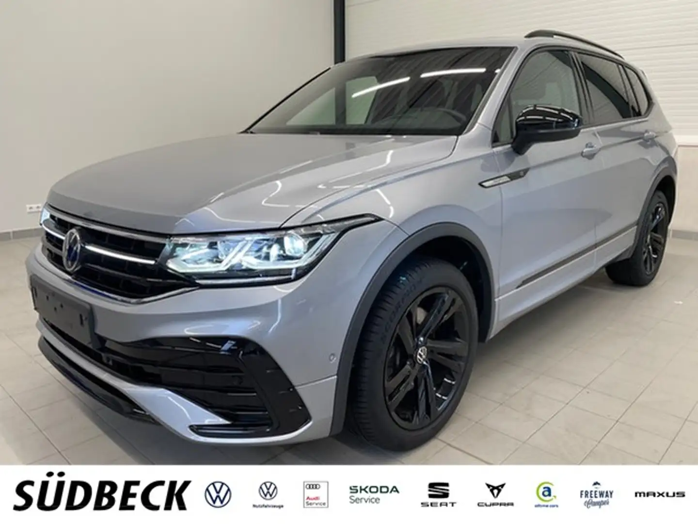 Volkswagen Tiguan Allspace 2.0TDI R-Line 4Motion PANO+MATRIX+KAMERA+LANE+A... Silber - 1