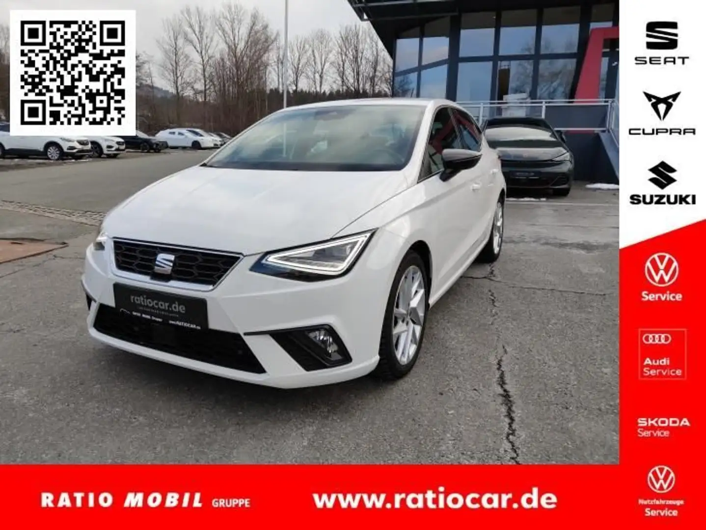 SEAT Ibiza IBIZA FR 1.0 TSI DSG NAVI SITZHEI. FREISPR. DAB+ Blanc - 1