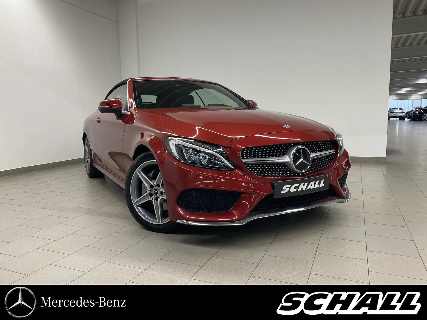 Mercedes-Benz C 220 d 4M CABRIO AMG+DIST+AHK+AIR+LED+KAM+COMAN Rot - 1