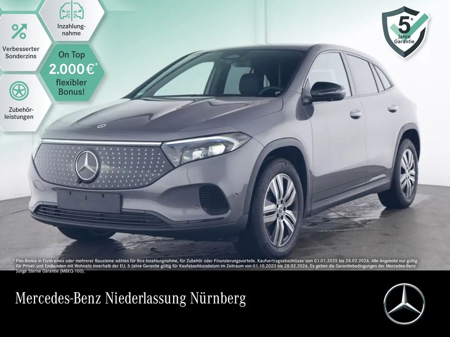 Mercedes-Benz EQA 300 4M ELECTRICART+NIGHT+PLUS-PAKET+360+SPUR Szary - 1
