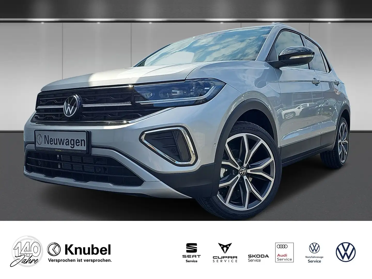 Volkswagen T-Cross Style 1.0 TSI DSG Matrix LED Navi AHK RearView Silber - 1