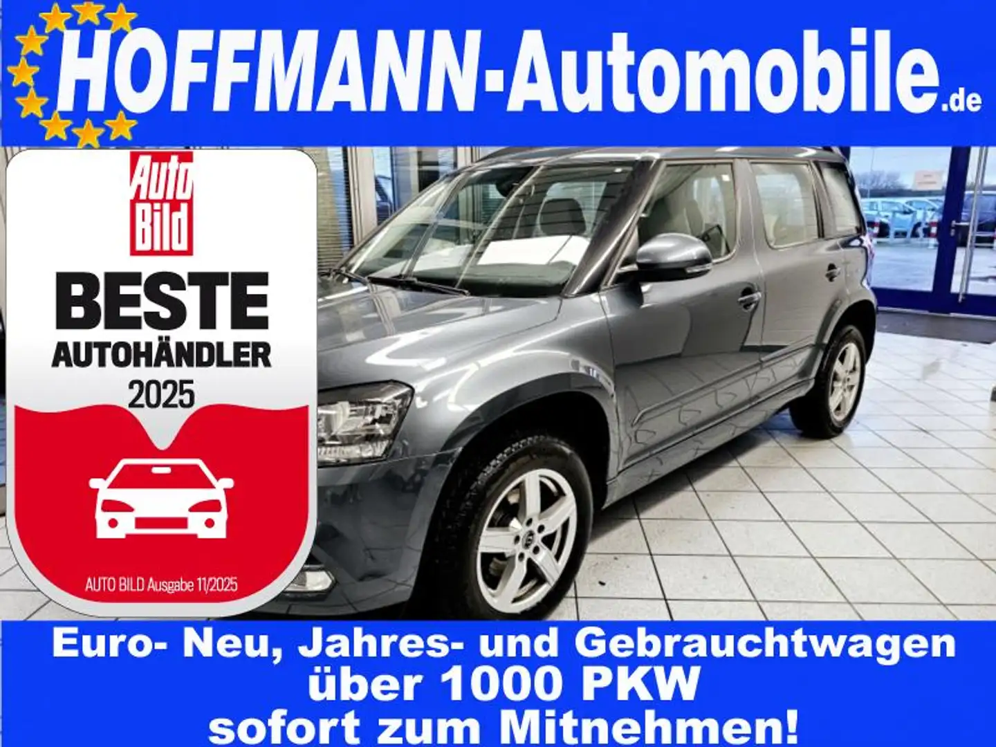Skoda Yeti Style Klimaautomatik,Sitzheizung,PDC,Alu Grijs - 1