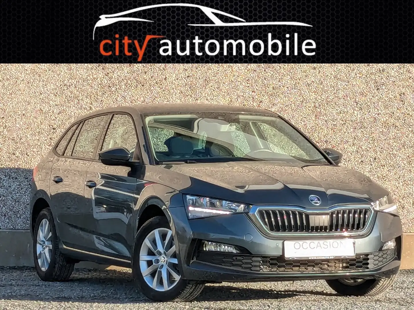 Skoda Scala 1.6 TDI DSG CARPLAY GPS APS AV+ARR SIEGES CHAUFF Gris - 1