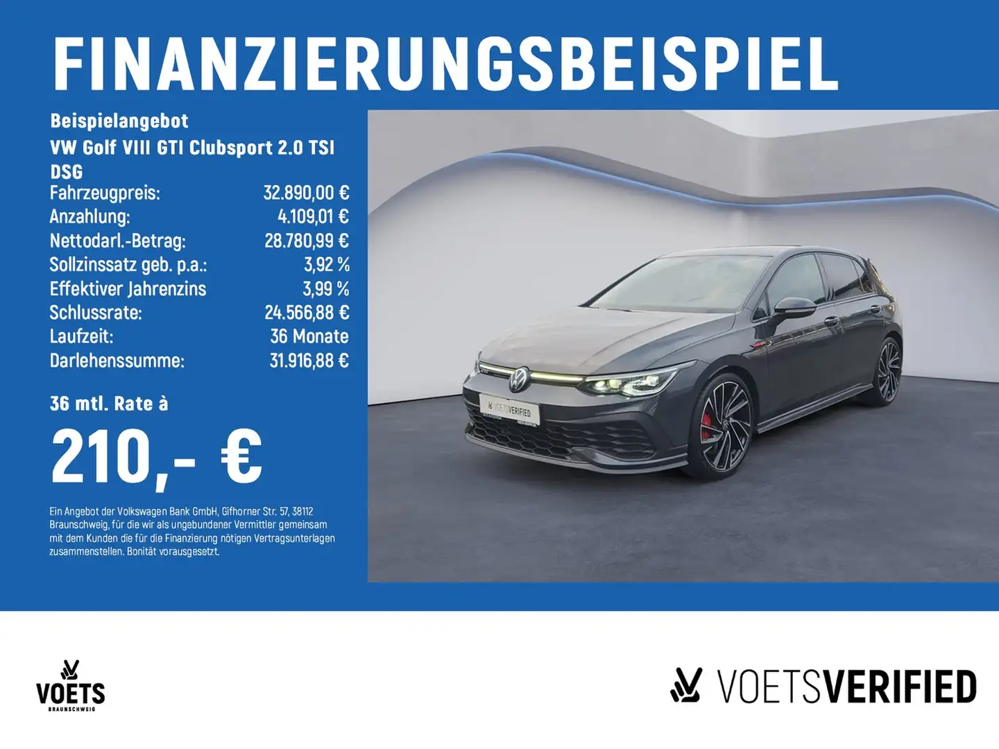 Volkswagen Golf VIII GTI Clubsport 2.0 TSI DSG MATRIX-LED+RearV... Grau - 2