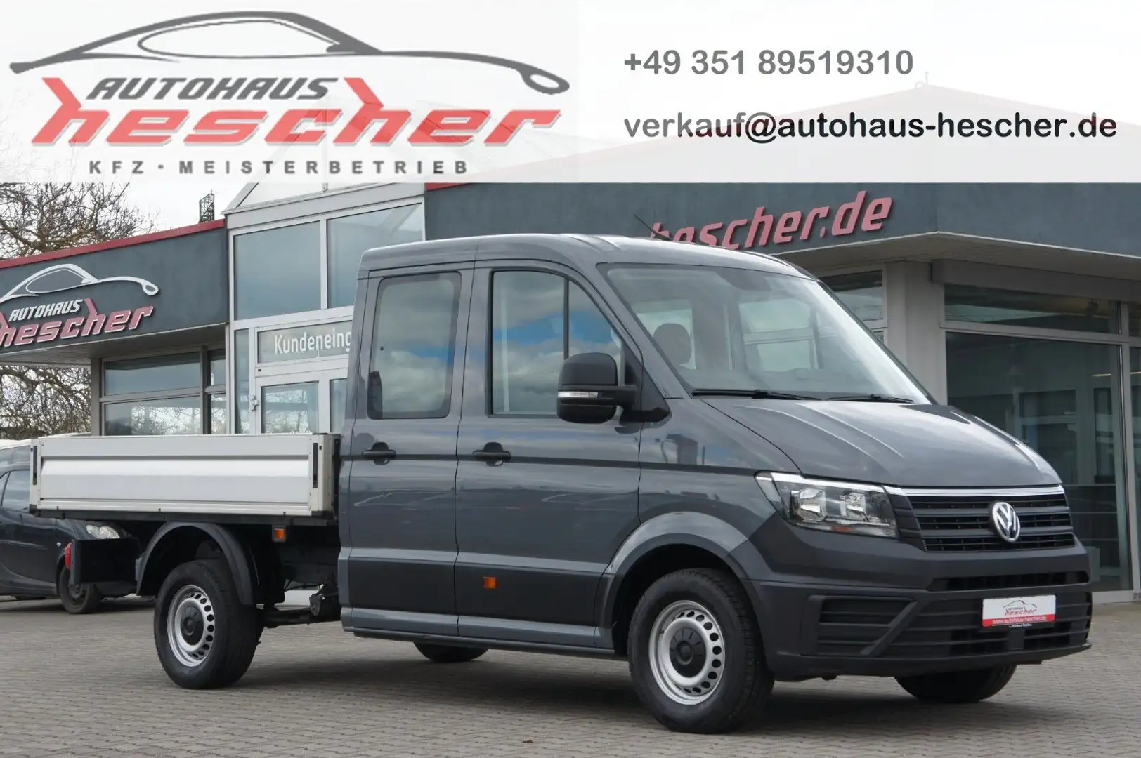 Volkswagen Crafter Pritsche 35 DOKA MR 2.0 TDI FWD *AHK* Grijs - 1