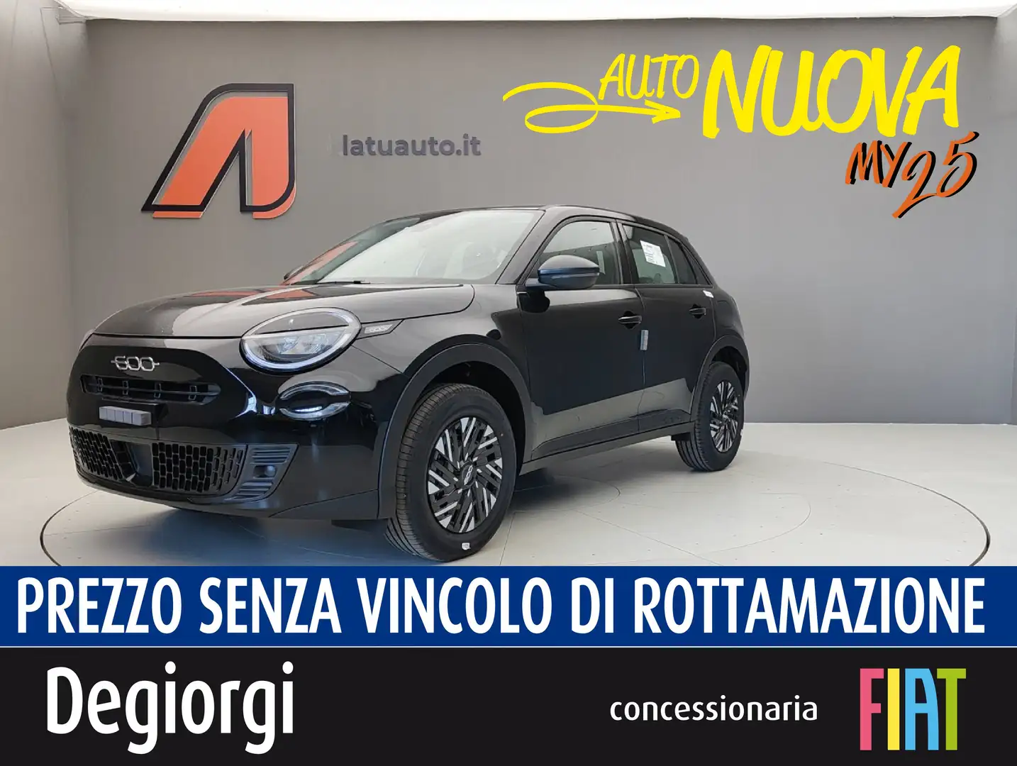 Fiat 600 1.2 110CV HYBRID DCT Nero - 1