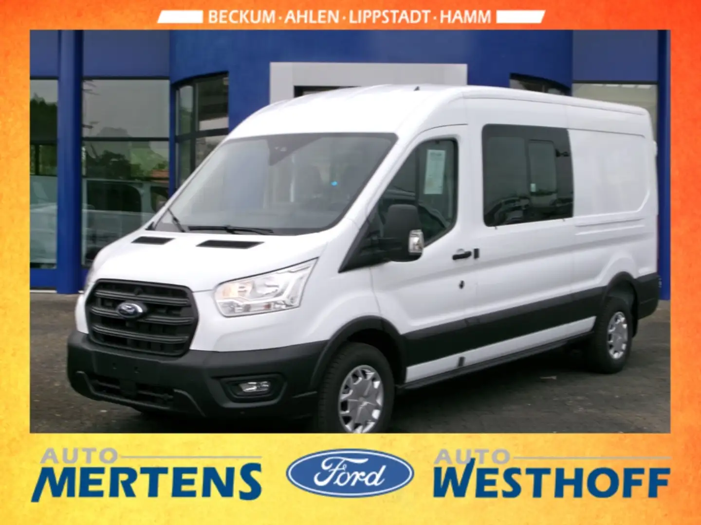 Ford Transit Doppelkabine Doka 350 L3 Trend  Sync4 AHK Weiß - 1