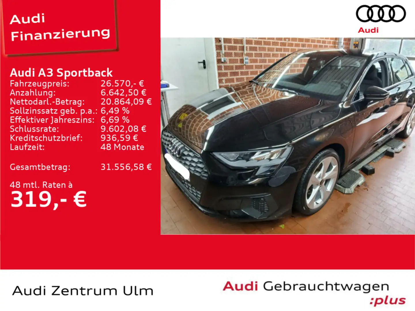 Audi A3 40 TFSI e S tronic AHK LED NAV+ PDC Schwarz - 1
