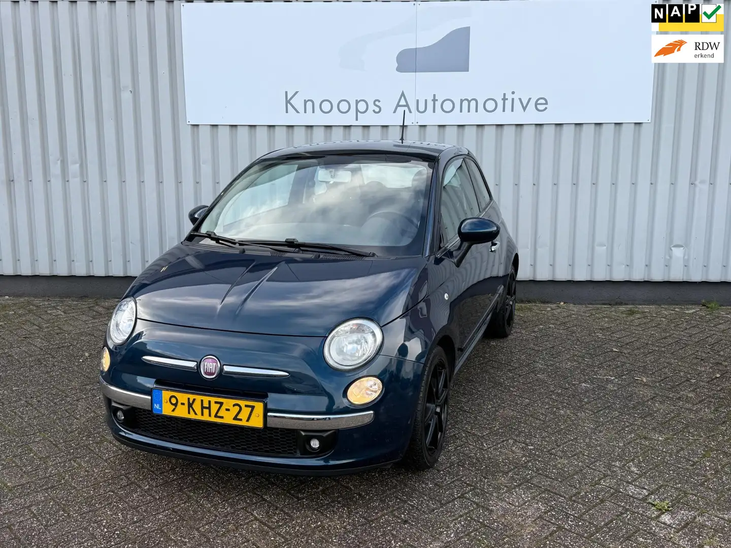 Fiat 500 0.9 TwinAir Lounge Airco, Automaat,Apk 09/26 Blauw - 1