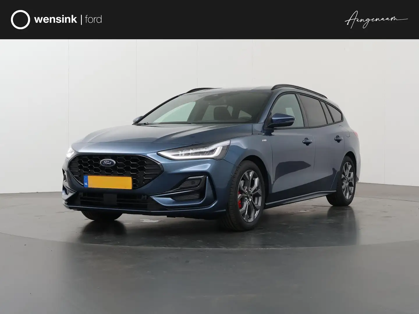 Ford Focus Wagon 1.0 EcoBoost Hybrid ST Line X PRIVATE LEASE Blauw - 1