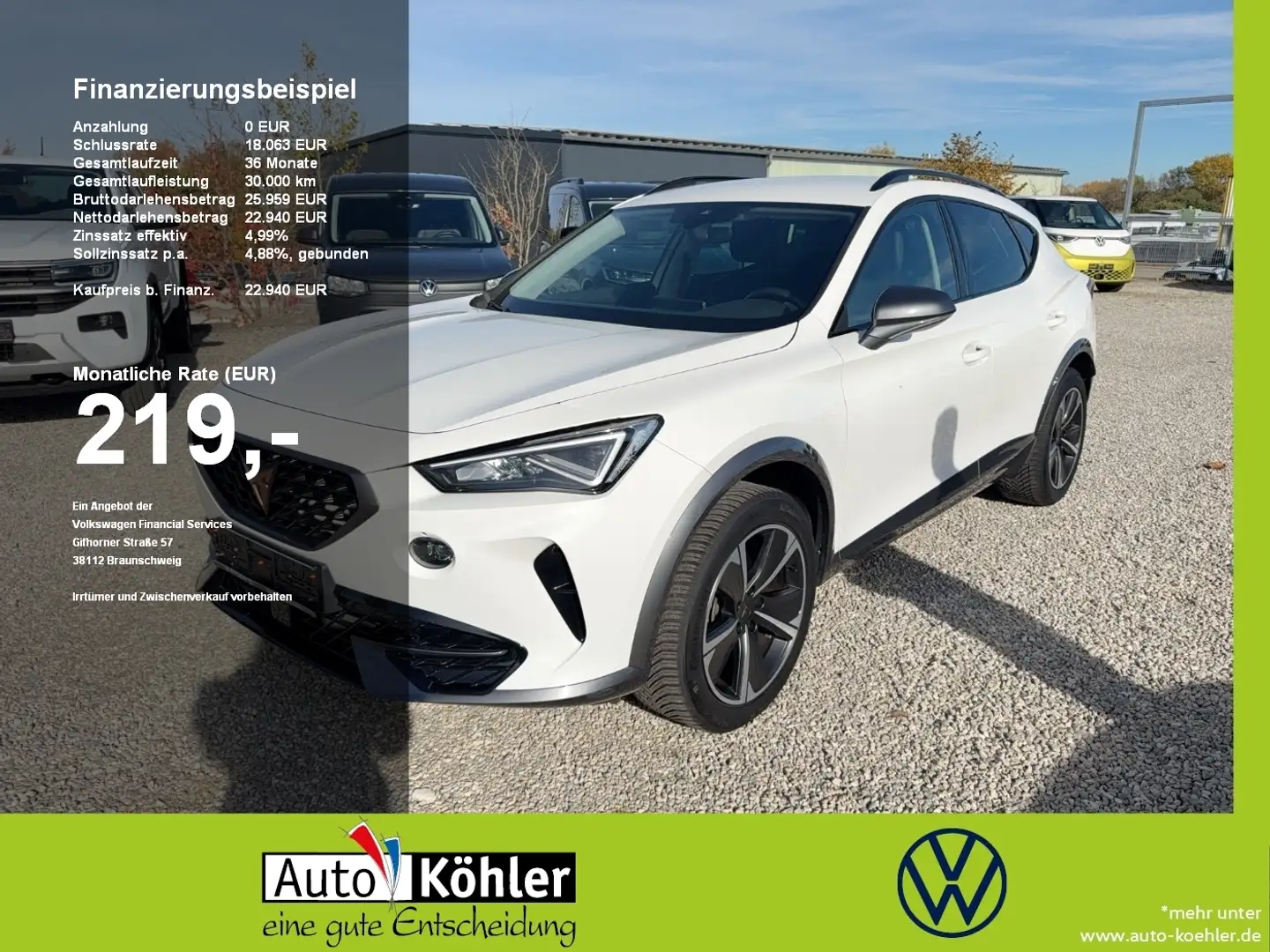 CUPRA Formentor TSi ACC+AHK+LED+Navi Weiß - 1