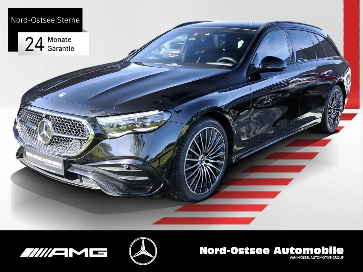 Mercedes-Benz E 220 d T AMG 360 ACC AHK AUT Fernlichtass. Kam. Schwarz - 1