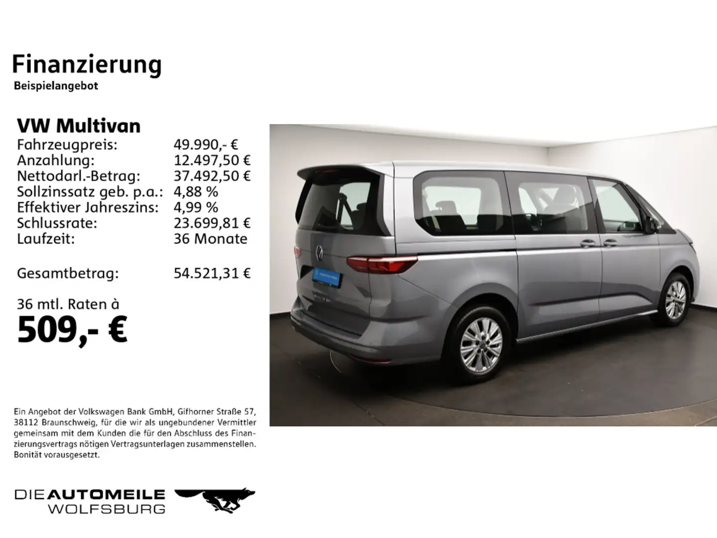 Volkswagen T7 Multivan T7 Multivan LÜ 2.0 TDI DSG lang/Stand/LED/AHK Argintiu - 2