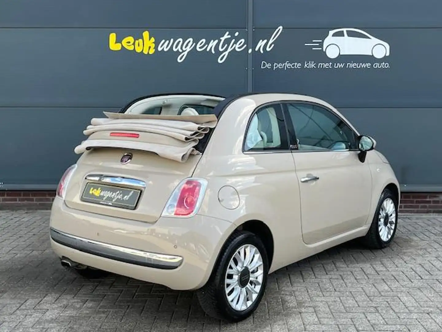 Fiat 500C 1.2 Lounge Cabrio *cappuccino *distr. riem nieuw Brown - 2