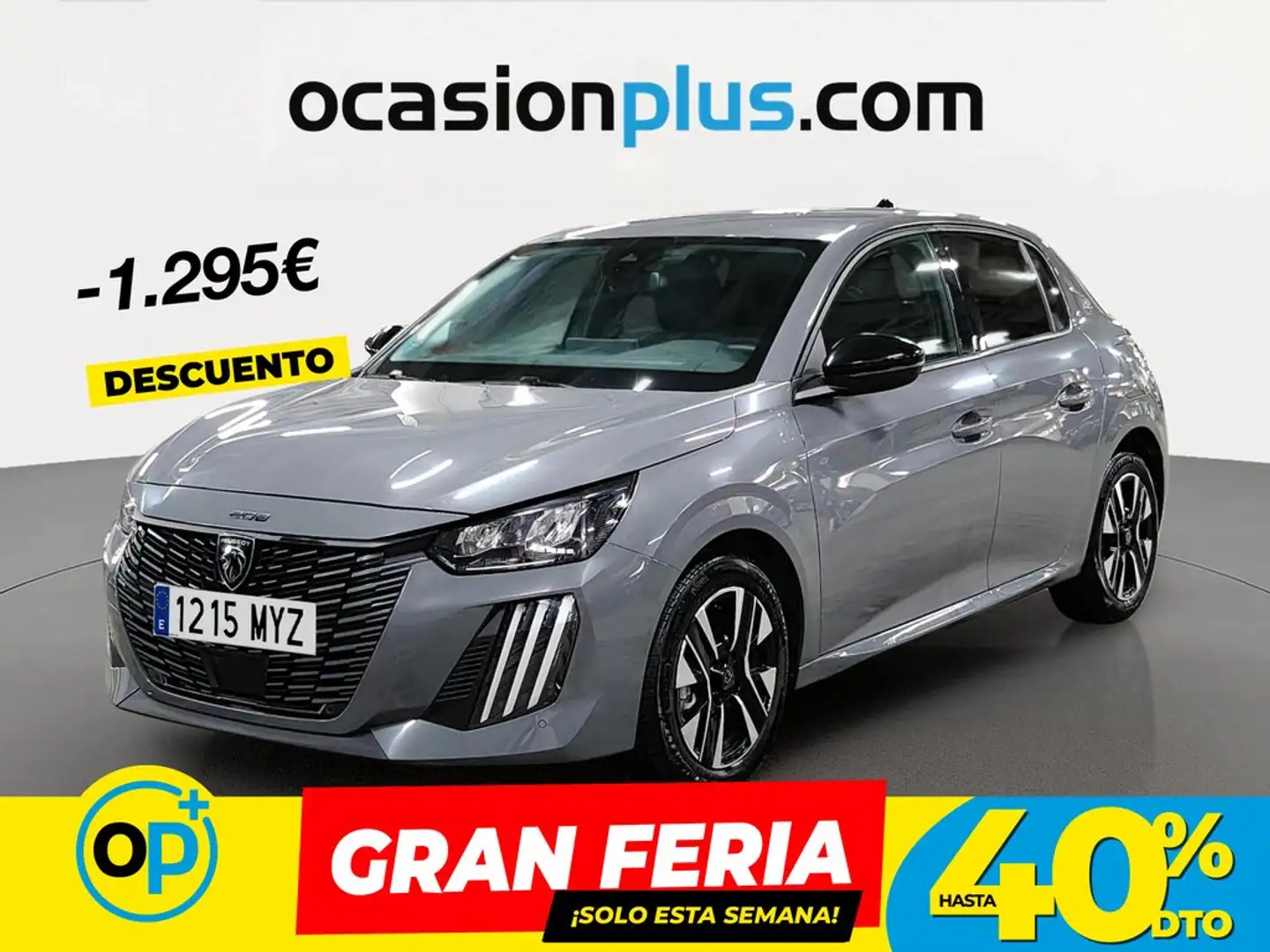 Peugeot 208 1.2 Puretech S&S Allure 100 Gris - 1