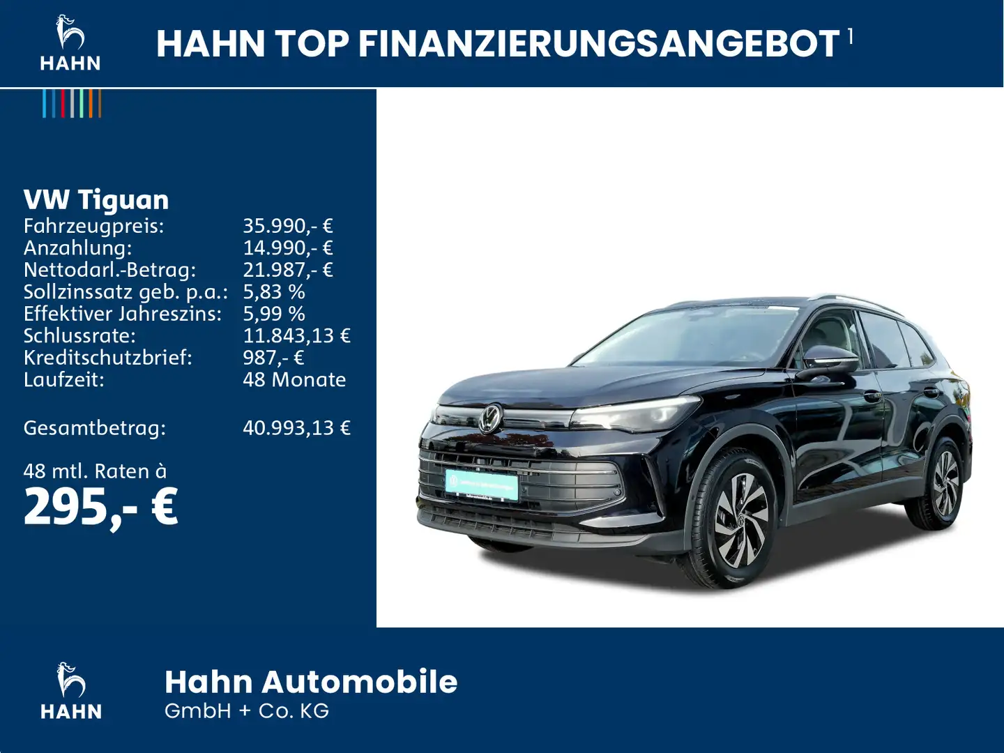 Volkswagen Tiguan 1.5eTSI DSG Life AHK Navi Cam DAB+ Keyl Schwarz - 2
