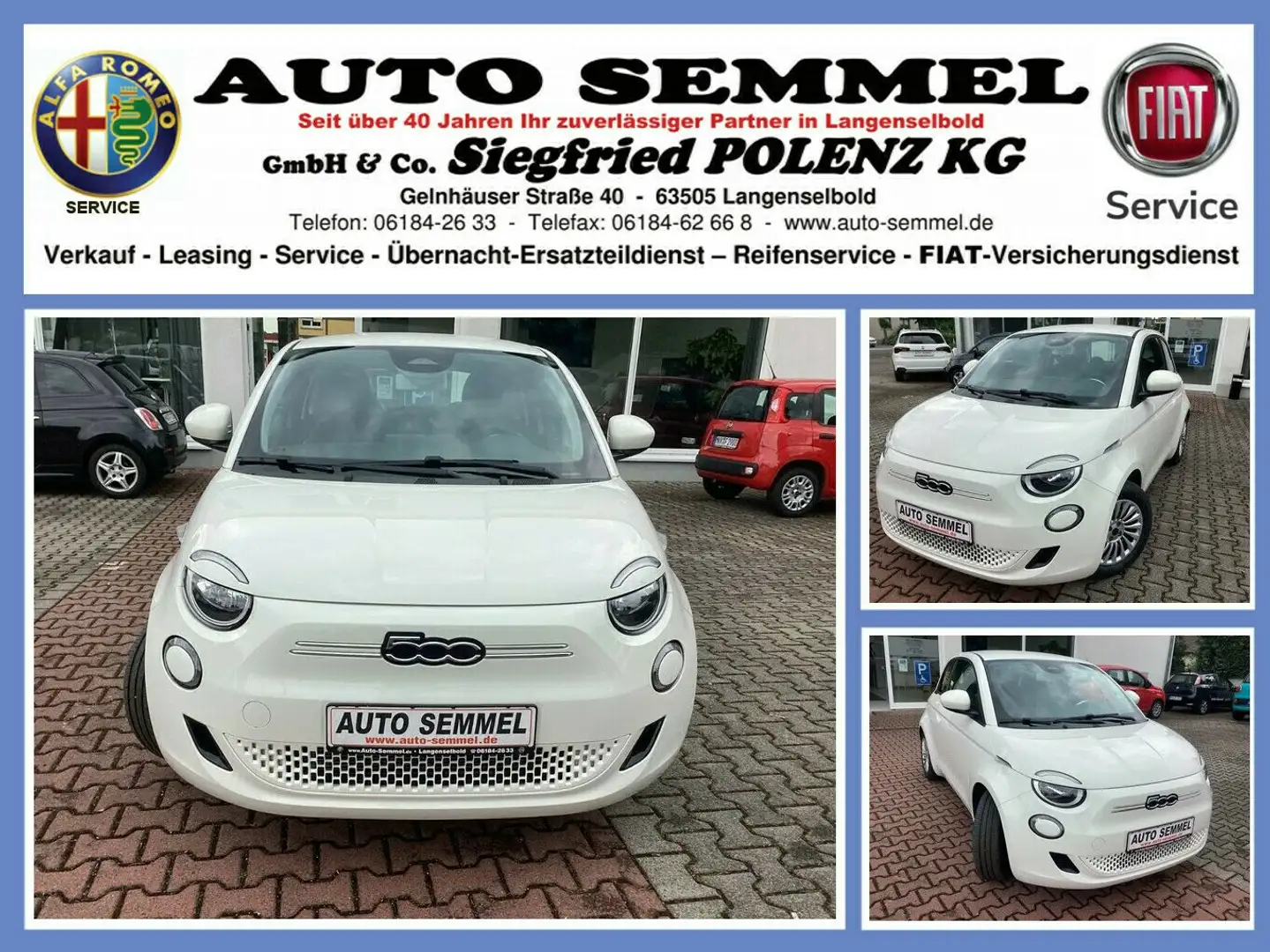 Fiat 500e 42kWh 118PS Bianco - 1