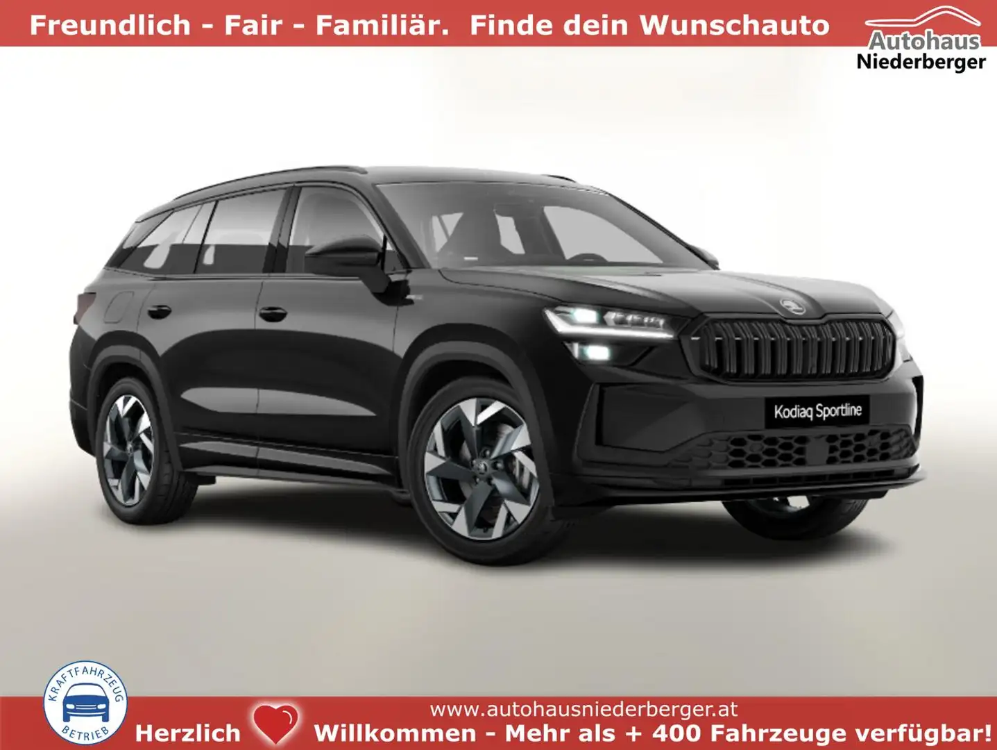 Skoda Kodiaq Sportline 4x4 Sportl AHK Matrix Nav Kessy ACC S... Schwarz - 1