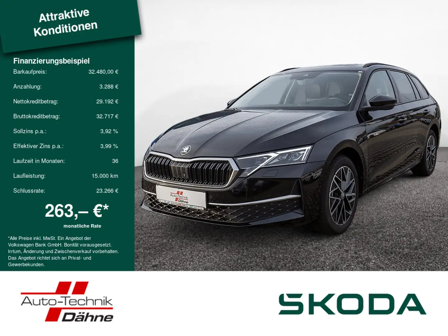 Skoda Octavia Combi 2.0 TDI Selection ACC HUD 360° Schwarz - 1