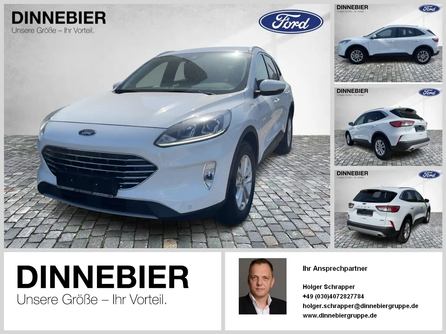 Ford Kuga Titanium Kamera+Winterpaket+Allwetter Blanc - 1