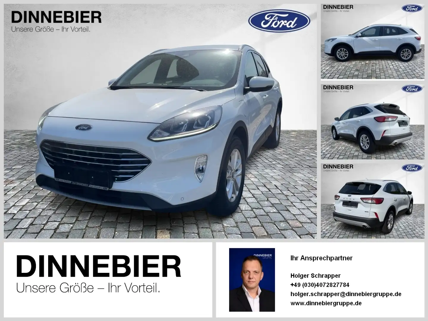 Ford Kuga Titanium Kamera+Winterpaket+Allwetter Weiß - 1