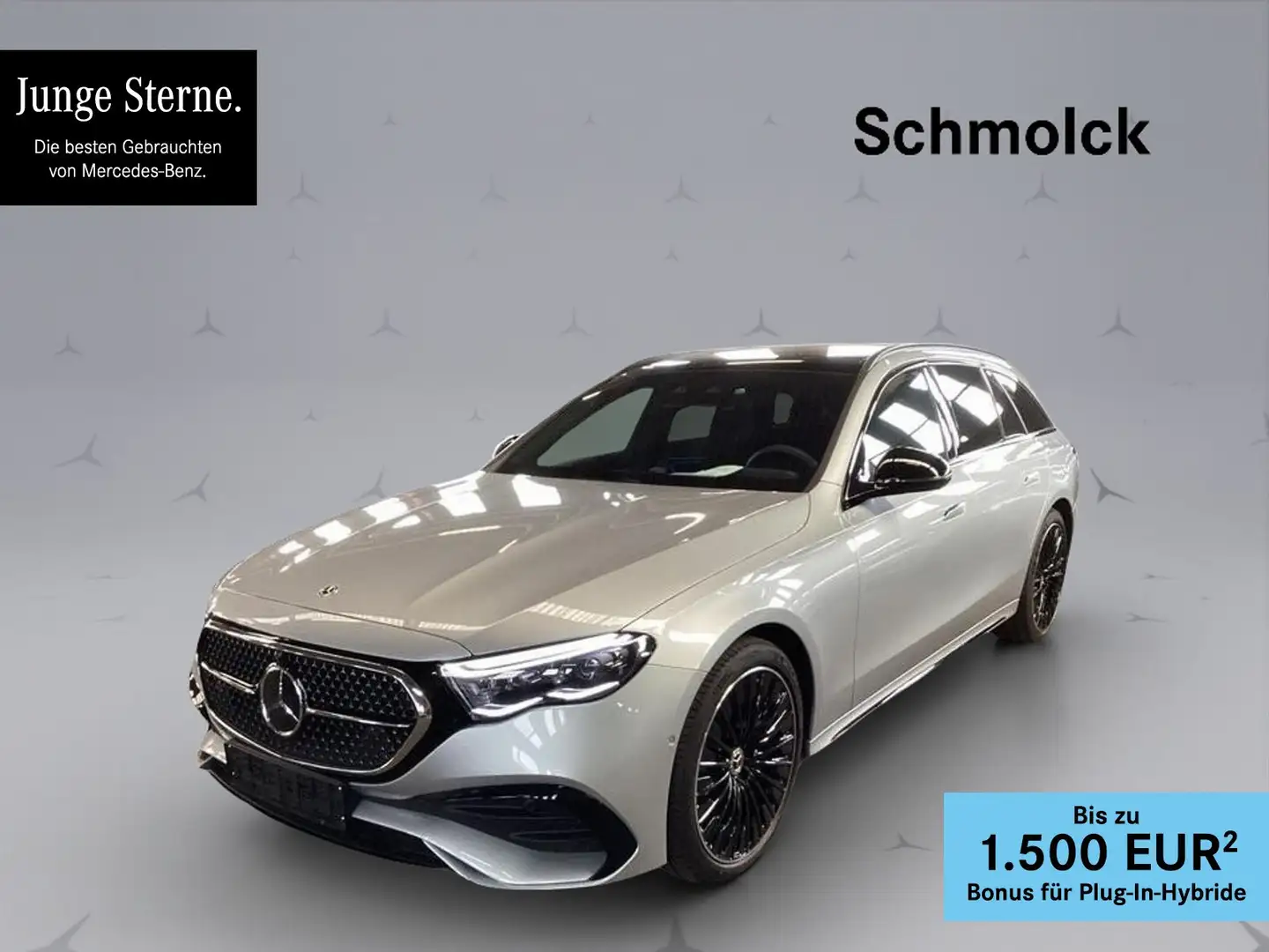 Mercedes-Benz E 300 de T 4M AMG+9G+DIGIL+AIRM+PANO+NIGHT+DSTR Silber - 1