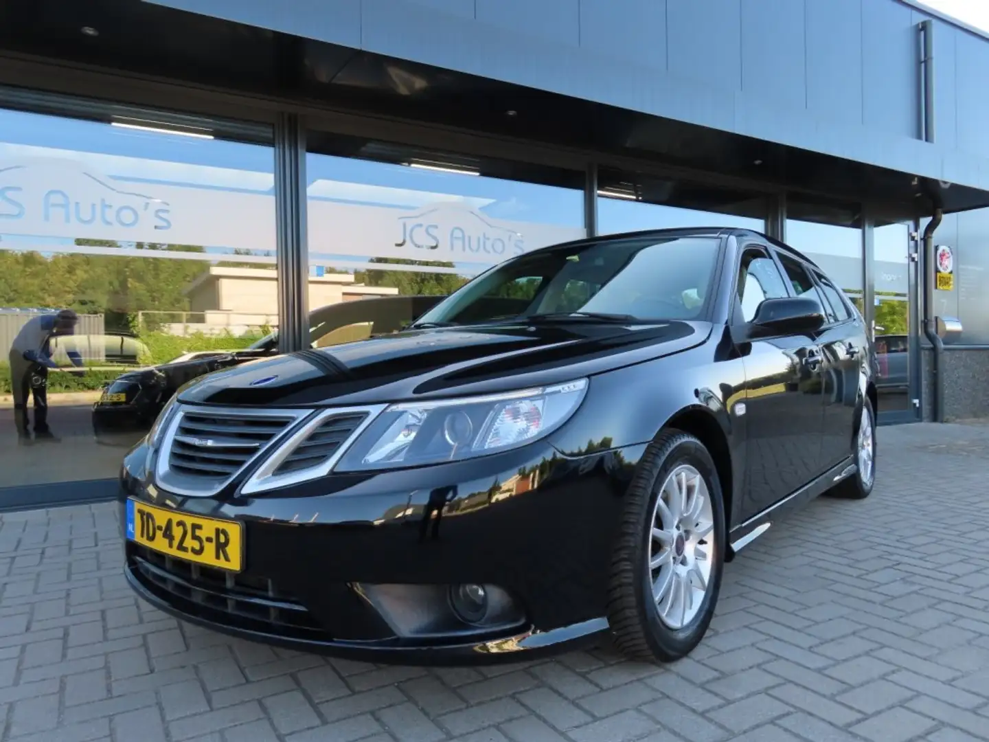 Saab 9-3 1.8T Linear Ecc Cruise Half Leder Trekhaak 2009 Zwart - 1