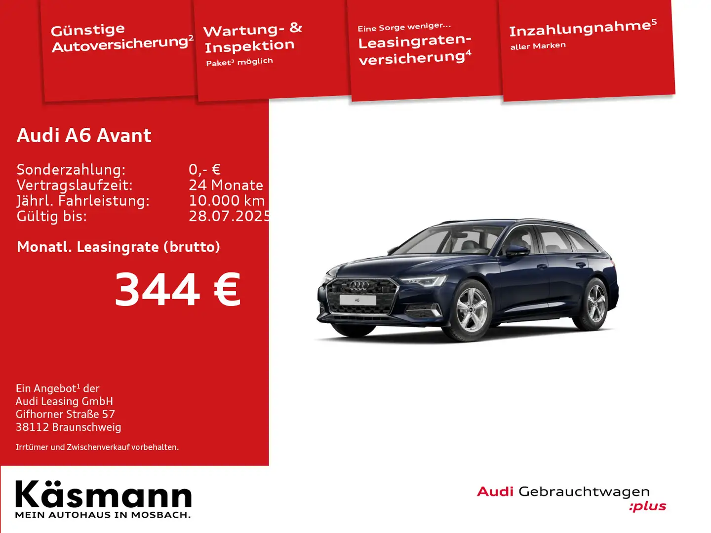 Audi A6 advanced 40TDI qu MATRIX AHK 360° ACC Blau - 1