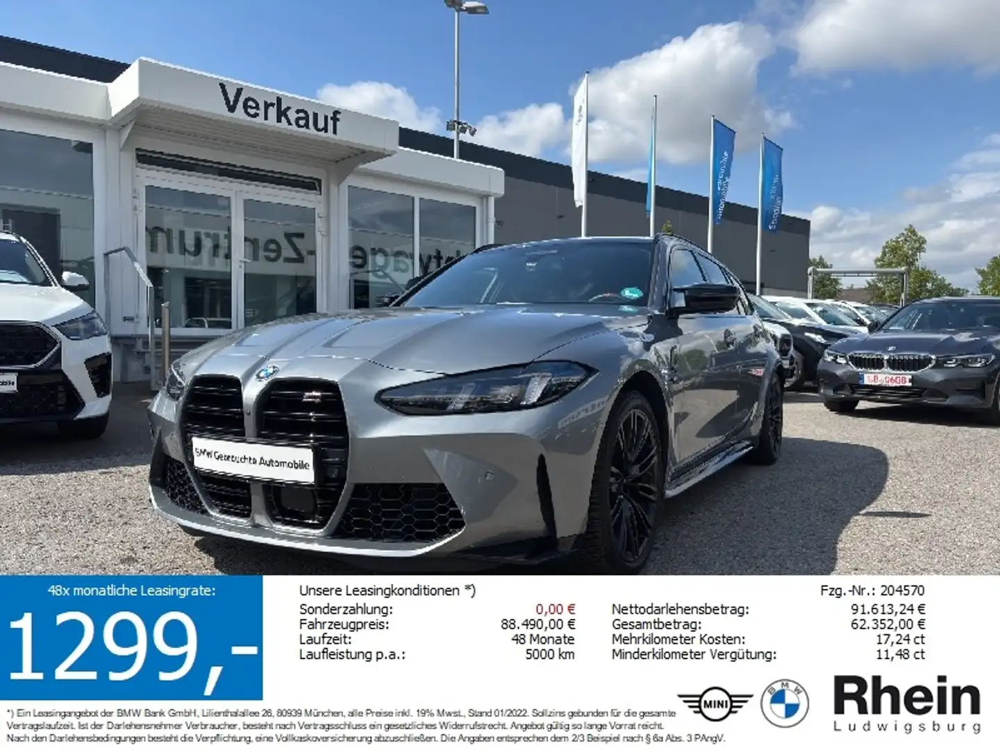 BMW M3 Competition M xDr Tour LED Navi ParkAs+ Harka Grau - 1