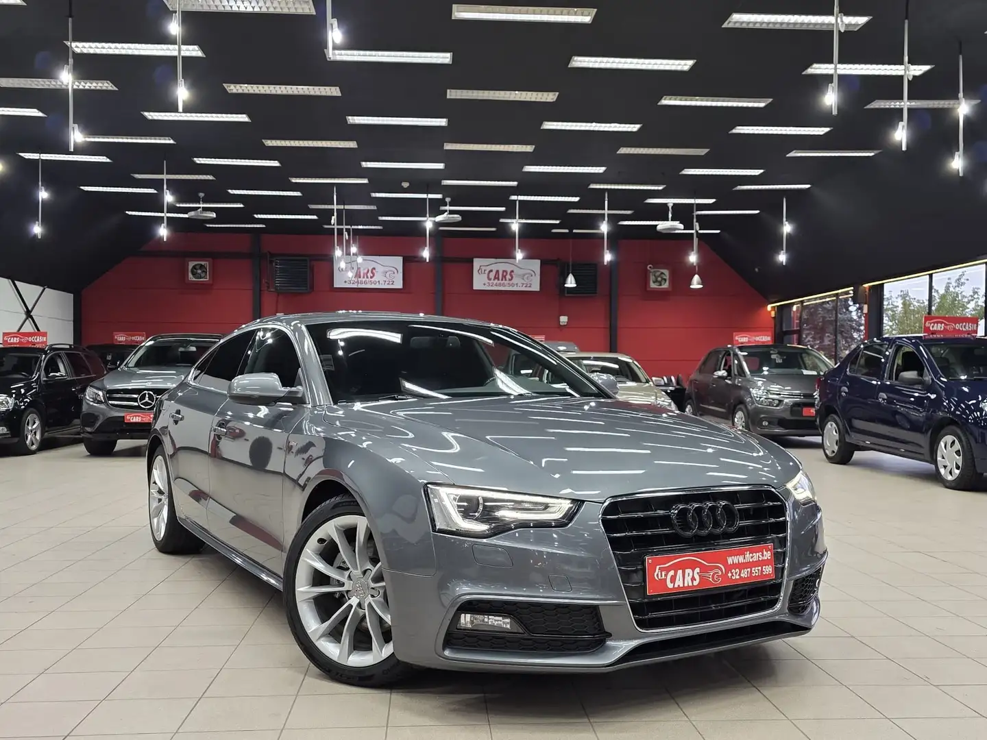 Audi A5 A5 2.0 TDI*S LINE IN & OUT*NAVIGATIE**GEKEURD** Gris - 1