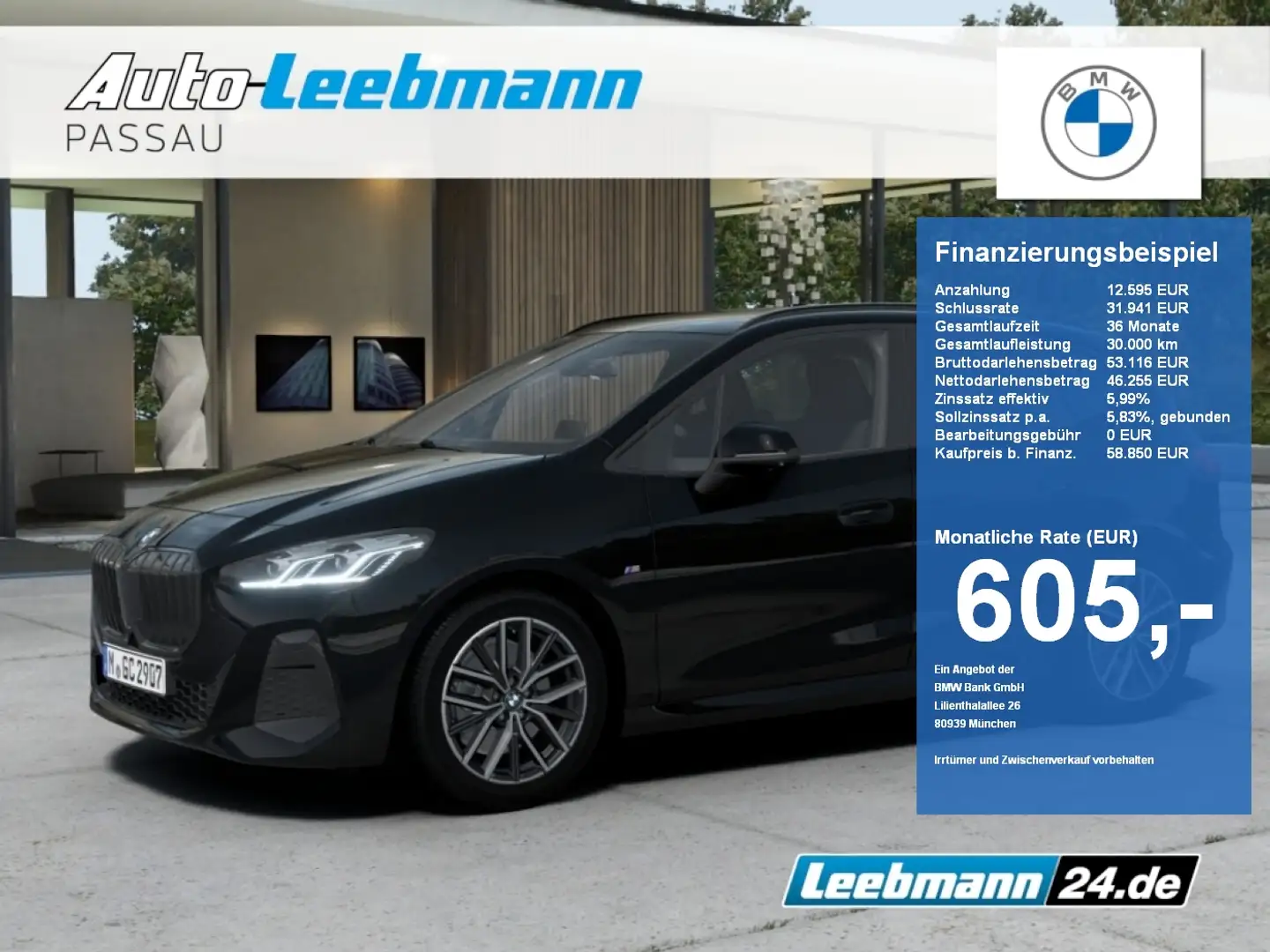 BMW 223 d xDrive Active Tourer M-Sport AHK/Massage/HUD Negro - 1