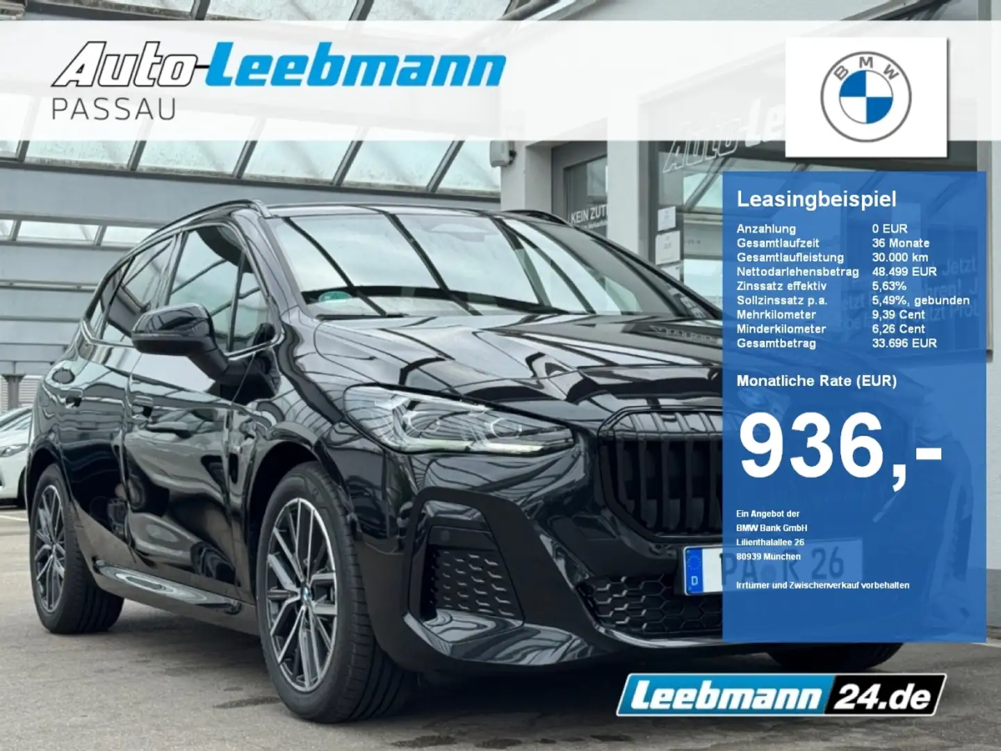 BMW 223 d xDrive Active Tourer M-Sport AHK/Massage/HUD Schwarz - 1