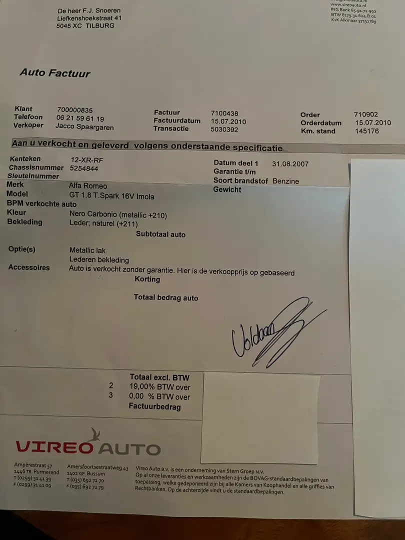 Alfa Romeo GT GT 1.8 TS Imola Zwart - 2