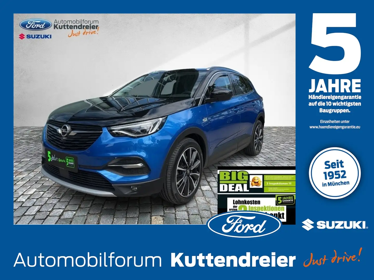 Opel Grandland Business Innovation 4 Leder Bi-LED Navi Bleu - 1