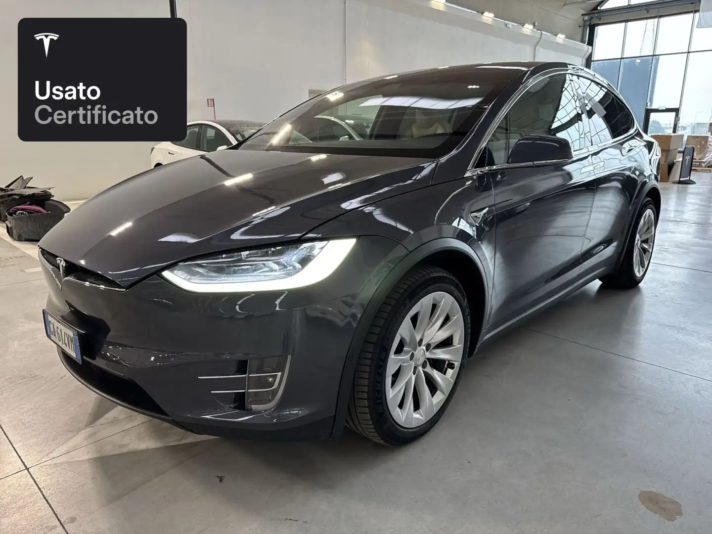 Tesla Model X Long Range AWD Argento - 1