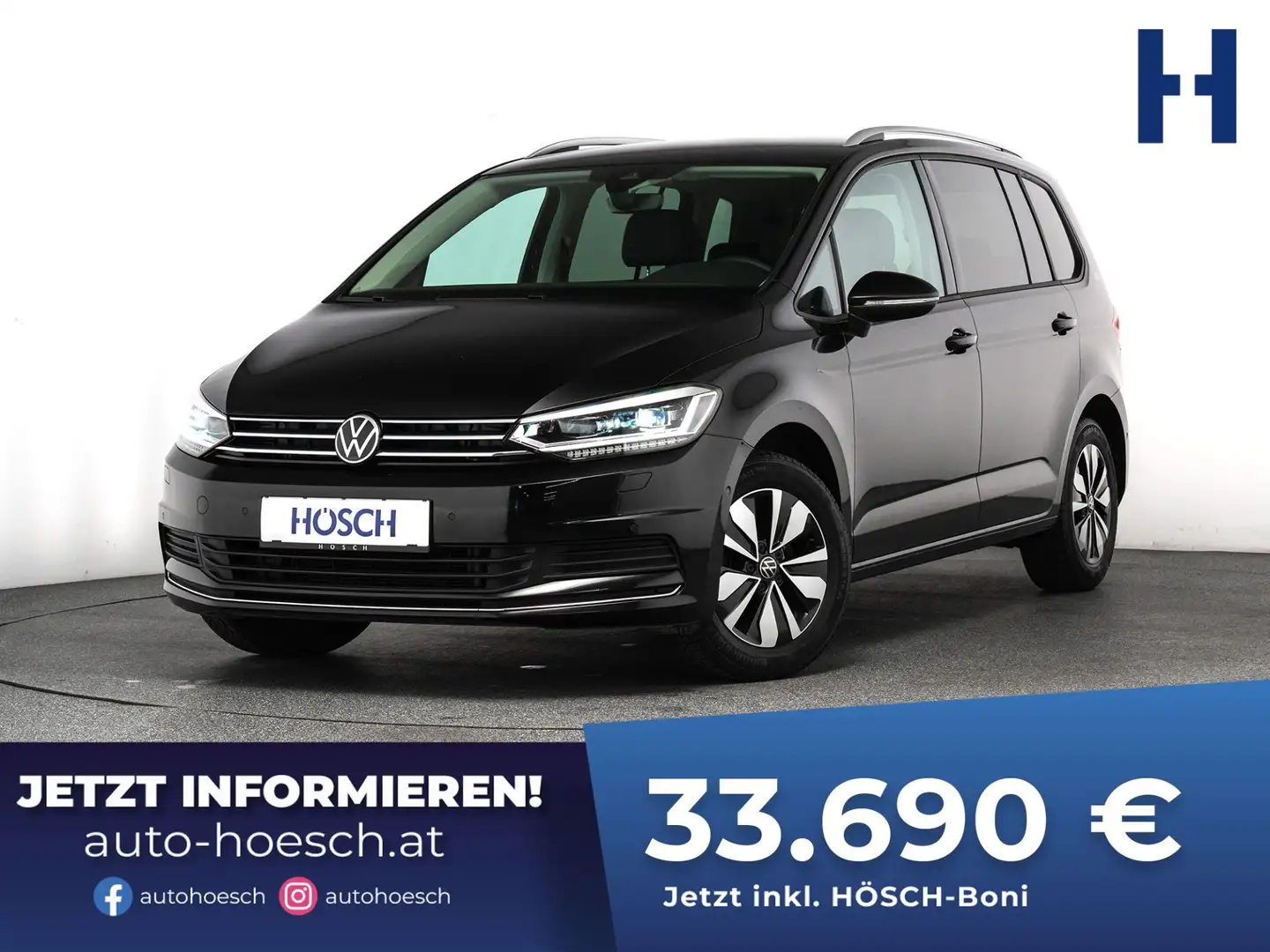 Volkswagen Touran 1.5 TSI Comfortline Aut. 7-Sitzer AHK ACC IQ LIGHT Schwarz - 1