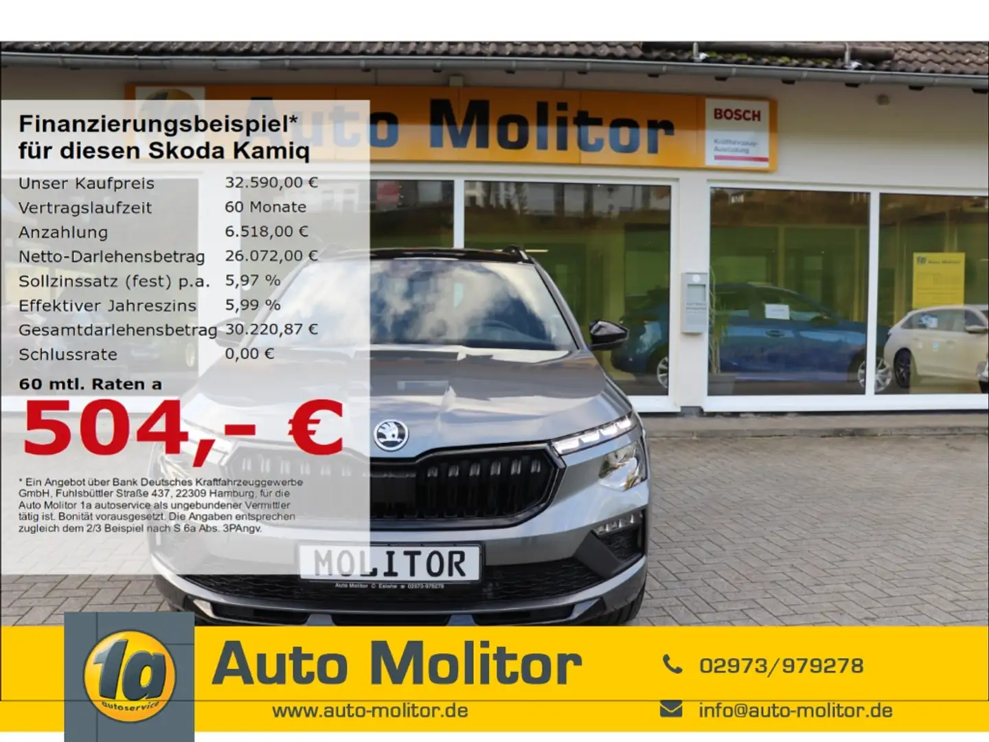 Skoda Kamiq Monte Carlo 1.5 TSI LED Blendfreies Fernl. Sportpa Grau - 1