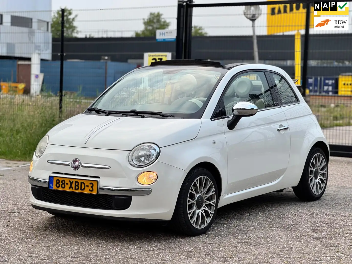 Fiat 500C 0.9 TwinAir Lounge/CABRIO/PSENSOR/AIRCO/ELEKRAMEN/ White - 1