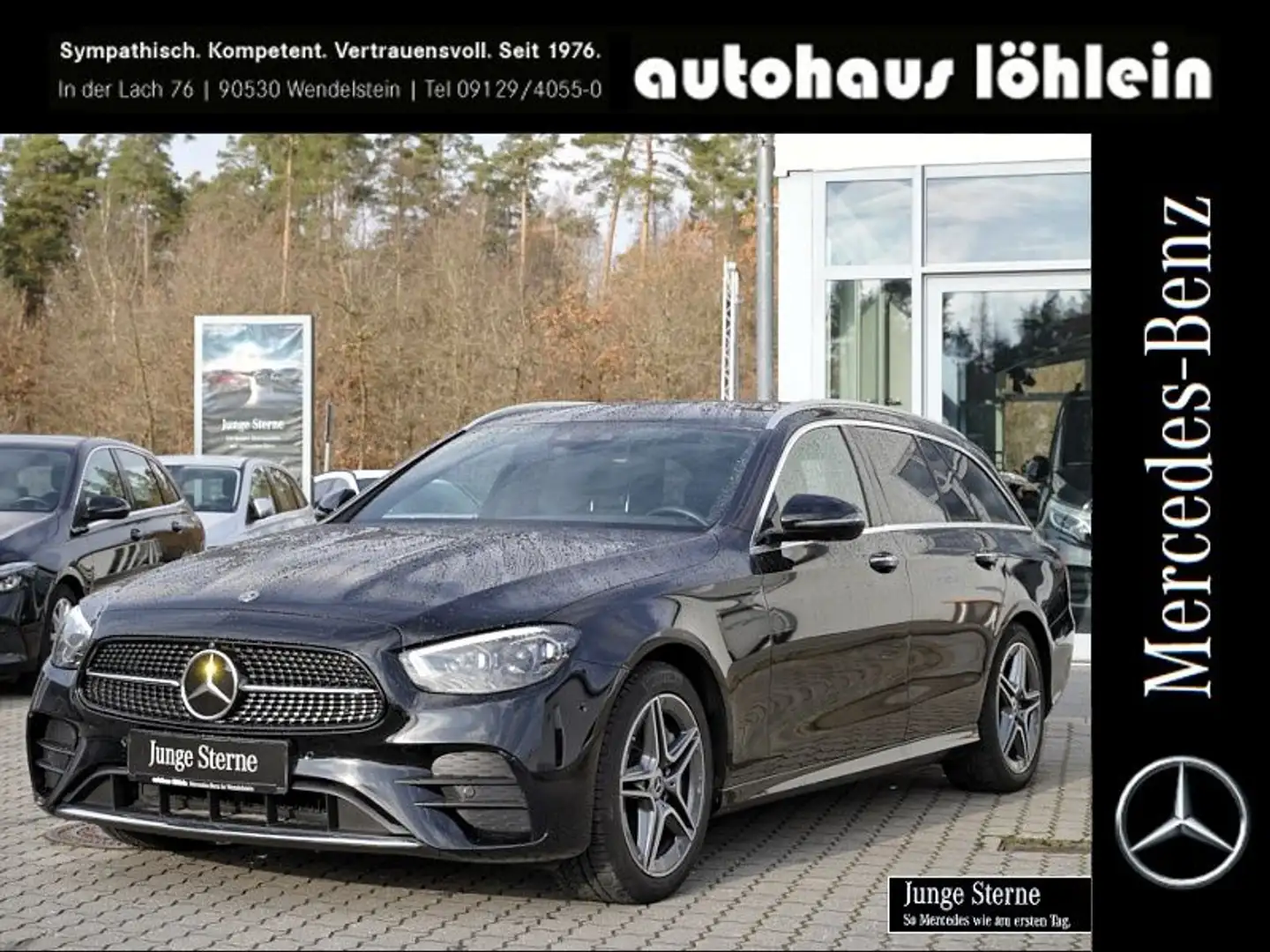 Mercedes-Benz E 300 T AMG AHK+DISTRONIC+360°+KEYLESS-GO+MBUX+T Zwart - 1