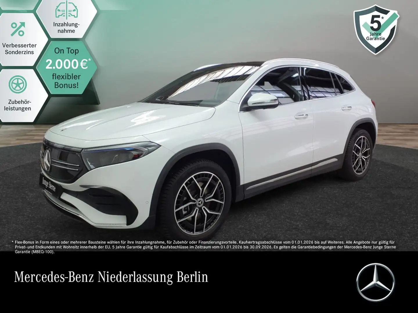 Mercedes-Benz EQA 350 4M AMG+19"+PREMIUM+AHK+PANO+360+MEMORY Weiß - 1