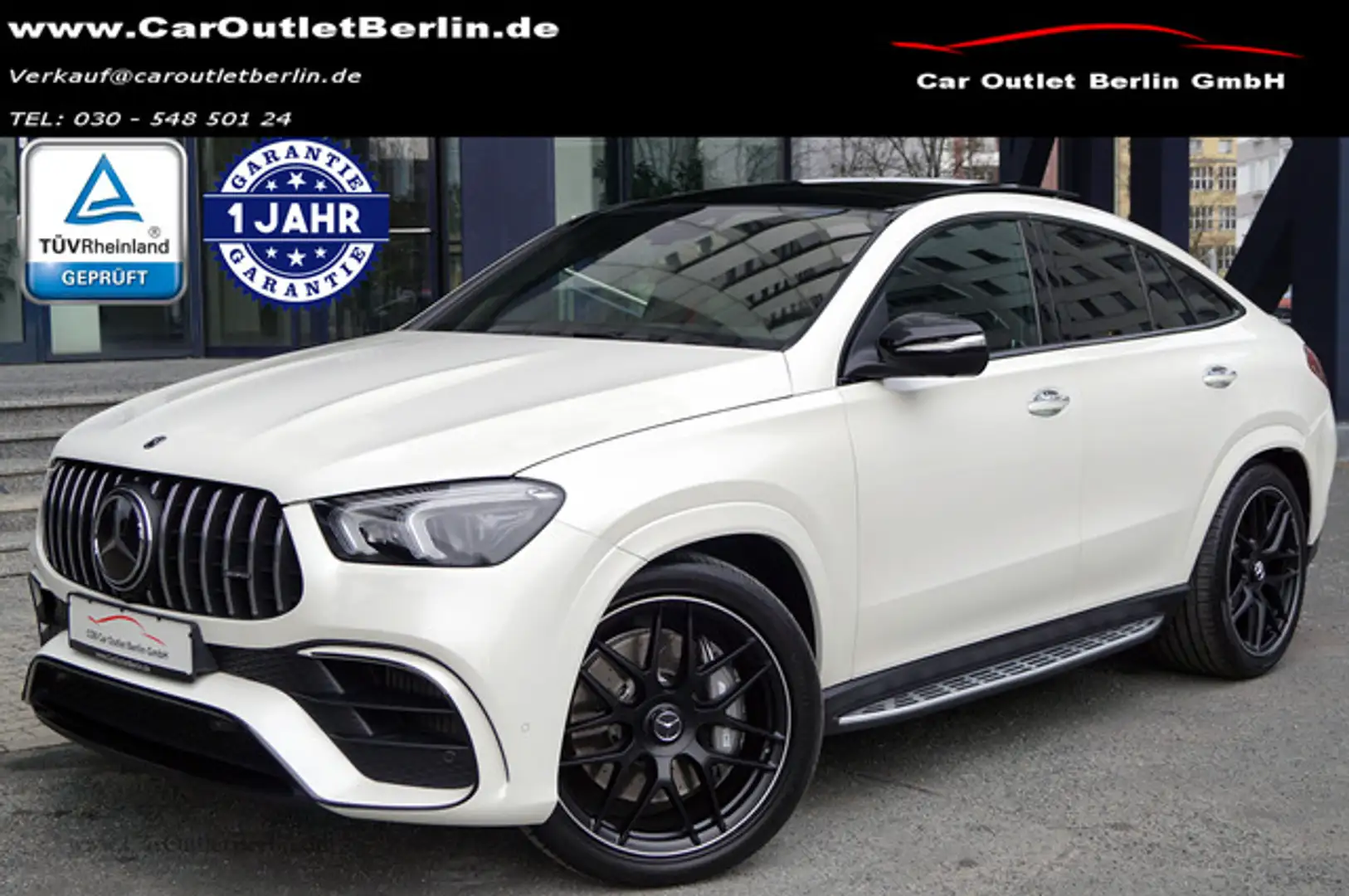 Mercedes-Benz GLE 63 AMG 4Matic+ Carbon Pano 22" Fondentertainmen Weiß - 1