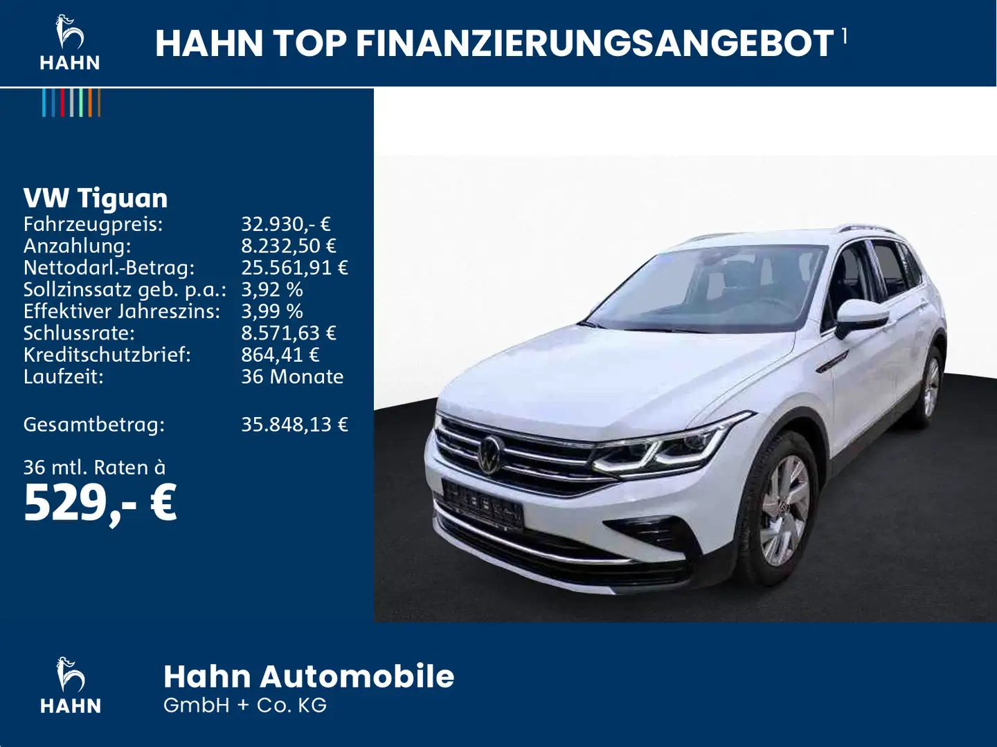 Volkswagen Tiguan 2.0 TSI DSG Elegance 4Motion DCC Matrix Weiß - 2