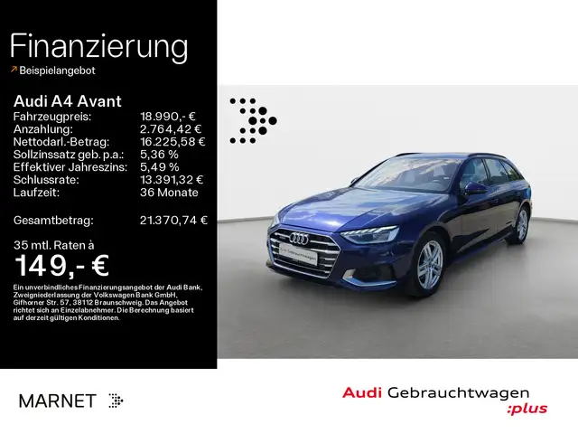 Audi A4 Advanced 40 TDI qu*Navi*LED*Alu*Audi Co