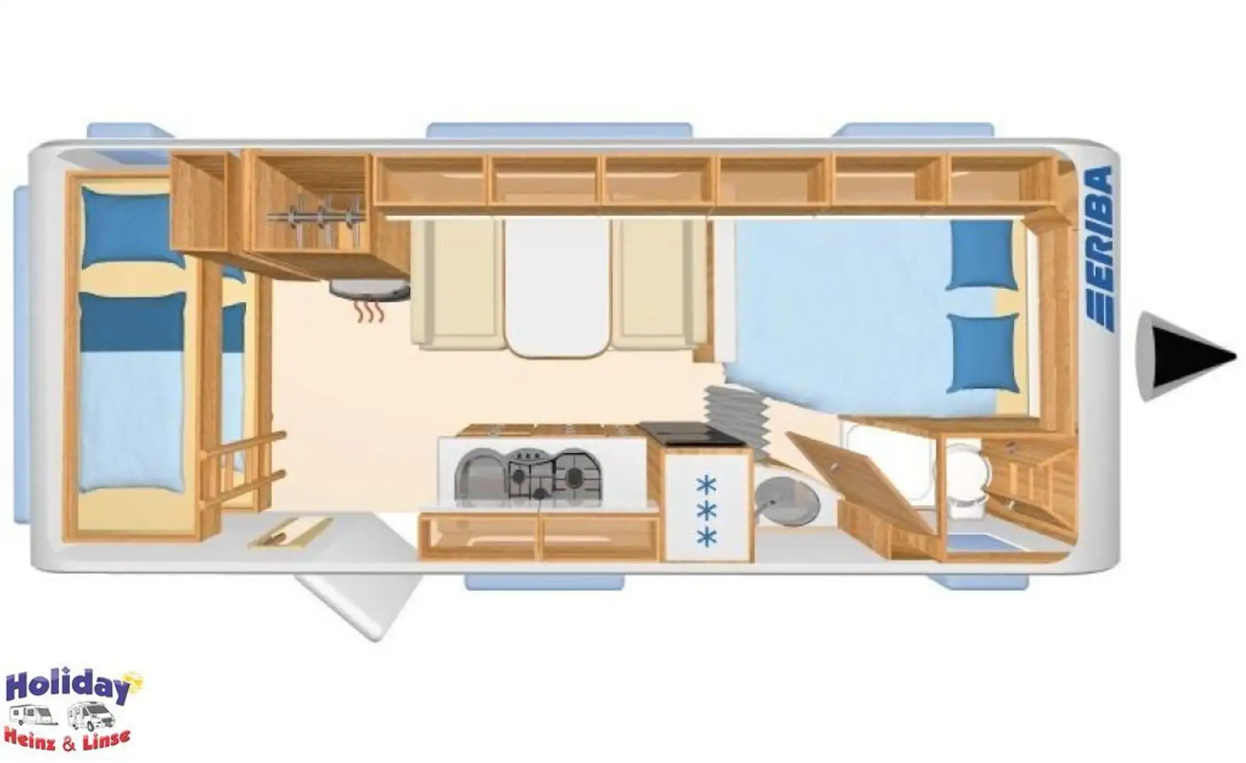 Hymer/Eriba Exciting 505 Family 1800Kg, Markise, Mover Blanc - 2