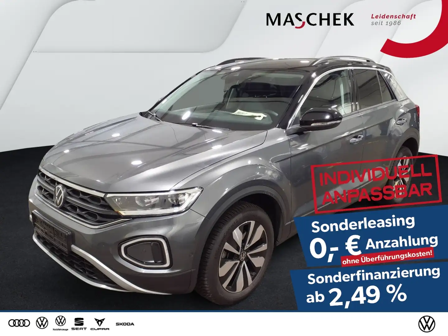 Volkswagen T-Roc Goal 2.0 TDI Sonderleasing! AHK Navi RearView Schwarz - 1
