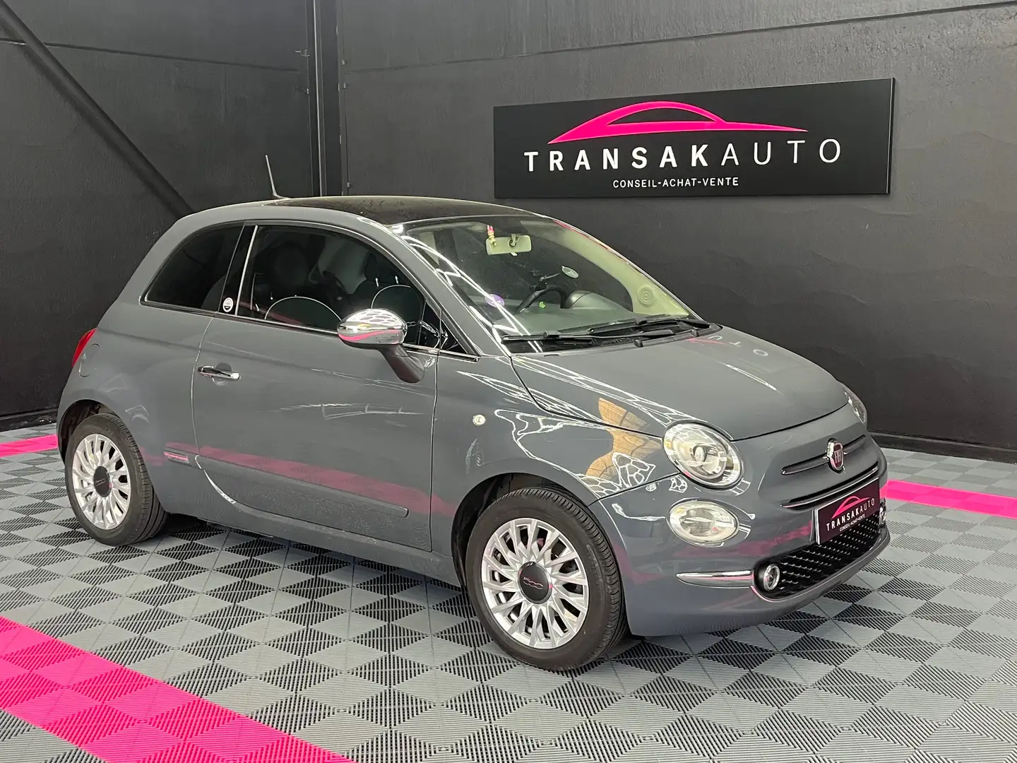 Fiat 500 1.2i Pop Star Gris - 1