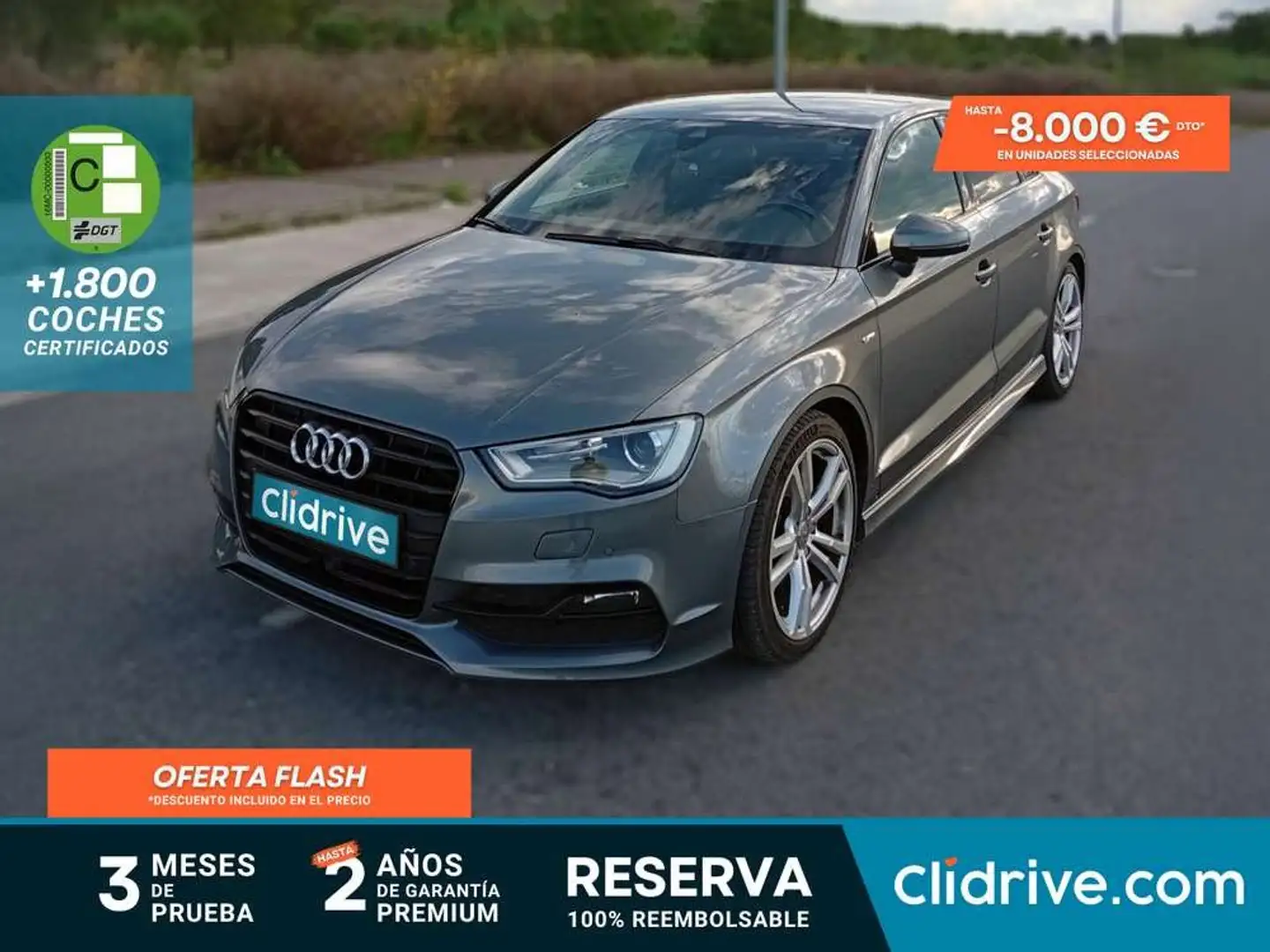 Audi A3 Sedán 2.0TDI Black line Edition S-T 110kW Gris - 1