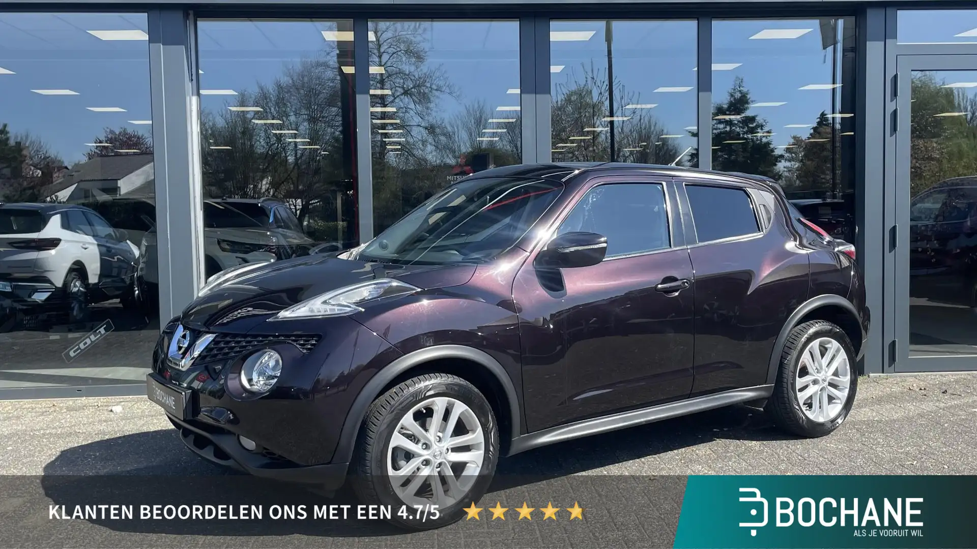 Nissan Juke 1.2 DIG-T S/S Acenta Paars - 1