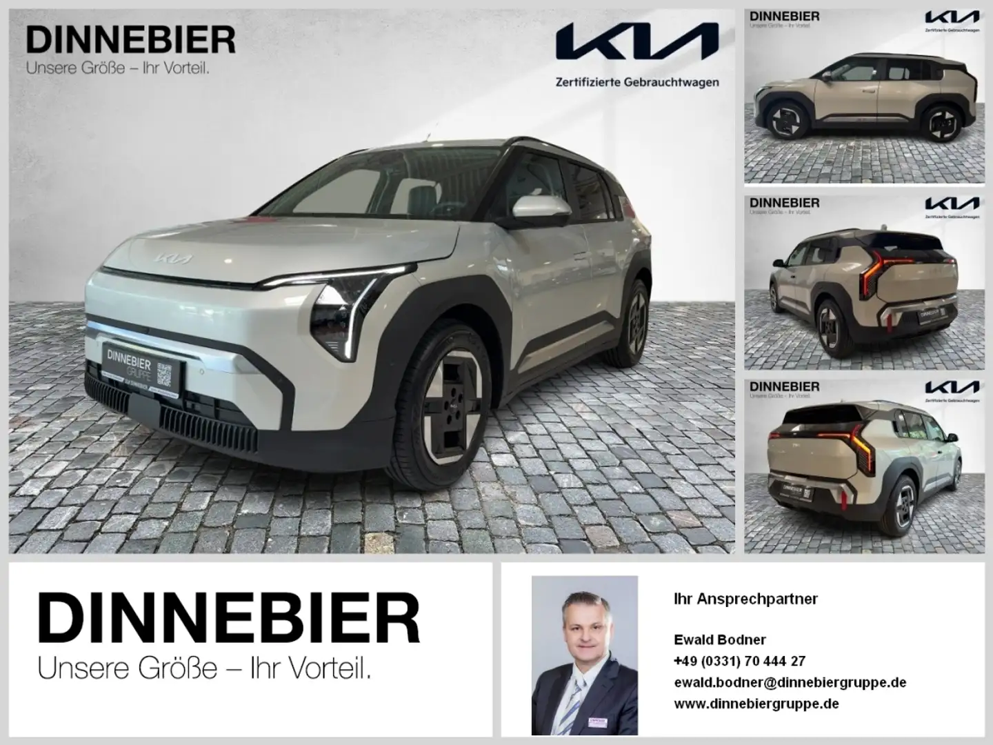 Kia EV3 Earth 81.4 kWh LED+360°Kamera+Navi+SHZ Silber - 1