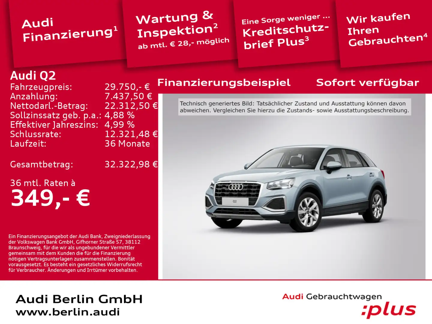 Audi Q2 advanced 35 TDI qu. S tr. MATRIX NAVI RFK Grau - 1